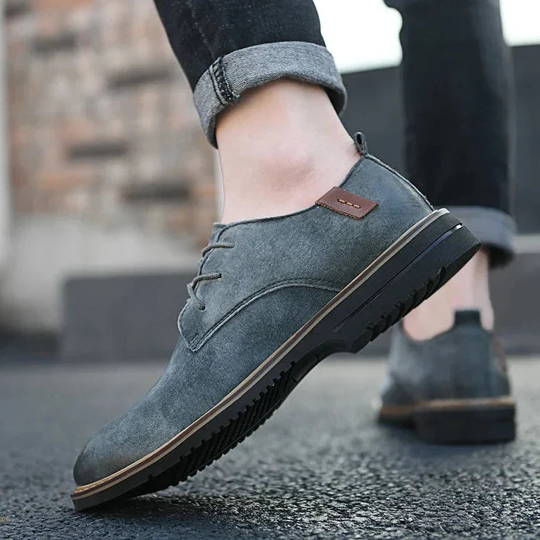 Herrskor Oxfords – Läder – Klassisk Passform – Sluten Snörning – Polerad Formell Stil