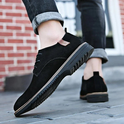 Herrskor Oxfords – Läder – Klassisk Passform – Sluten Snörning – Polerad Formell Stil