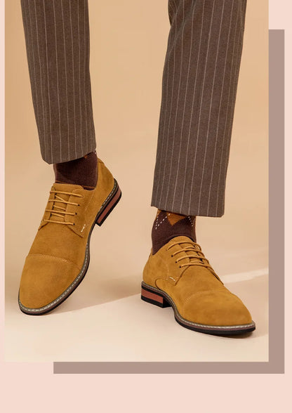 Herrskor Oxford – Mockaskinn – Cap Toe – Sluten Snörning – Klassisk Passform