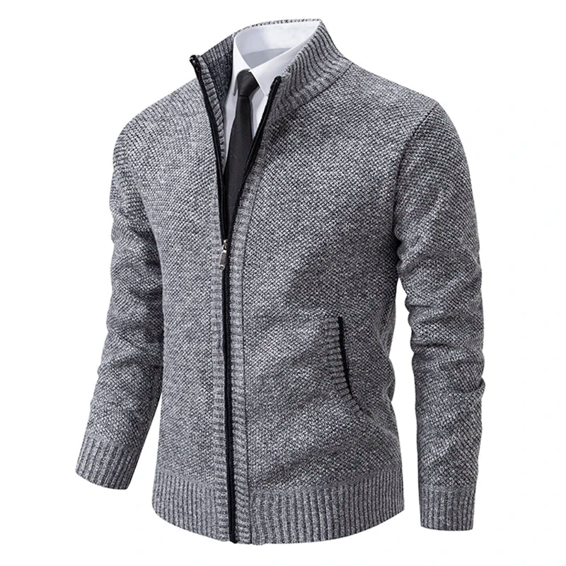 Herrväst i fleece – Smal passform – Ståkrage – Dragkedja – Mjuk och varm lager-på-lager