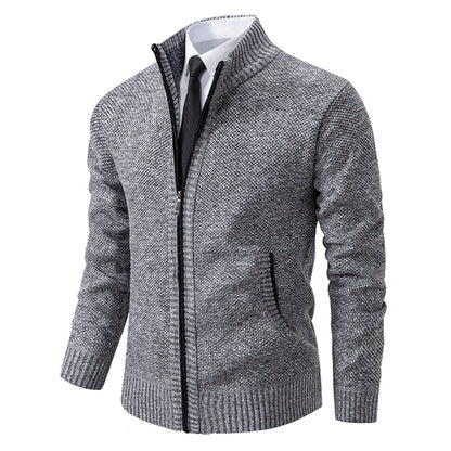 Herrväst i fleece – Smal passform – Ståkrage – Dragkedja – Mjuk och varm lager-på-lager