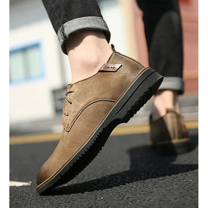 Herrskor Oxfords – Läder – Klassisk Passform – Sluten Snörning – Polerad Formell Stil