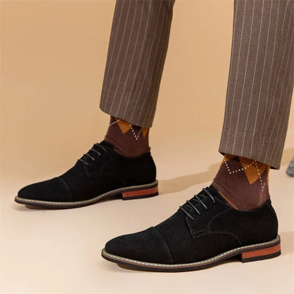 Herrskor Oxford – Mockaskinn – Cap Toe – Sluten Snörning – Klassisk Passform