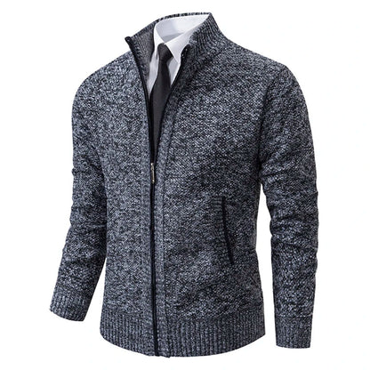 Herrväst i fleece – Smal passform – Ståkrage – Dragkedja – Mjuk och varm lager-på-lager
