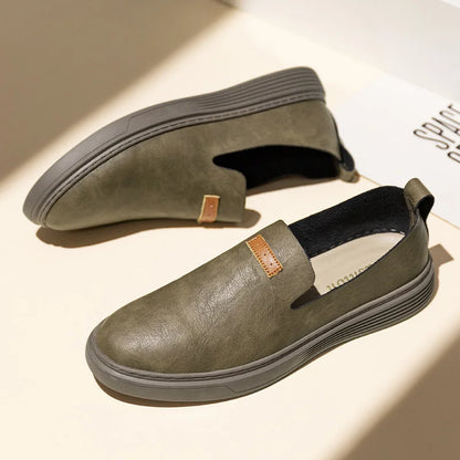 Herrskor Mokasiner – Skinn – Slip-On – Låg Profil – Bekväm Passform
