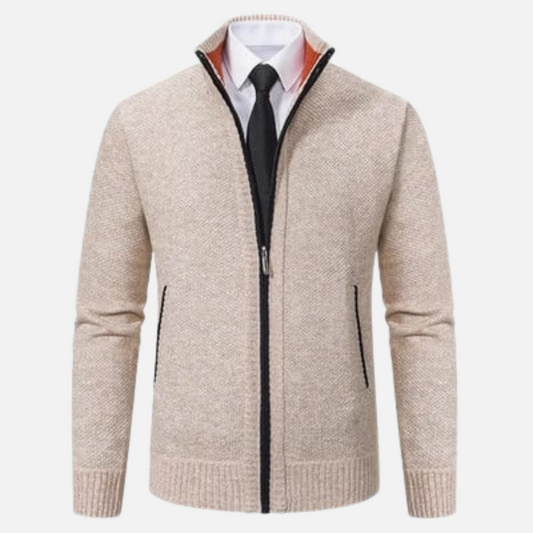 Herrväst i fleece – Smal passform – Ståkrage – Dragkedja – Mjuk och varm lager-på-lager