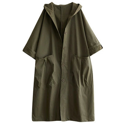 Damparkas - Vattentät - Loose Fit - Huva - Stora klaffickor
