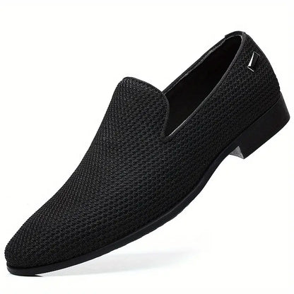 Herresko - Slip-on i Skinn - Komfortabel Gummisåle - Casual og Stilren