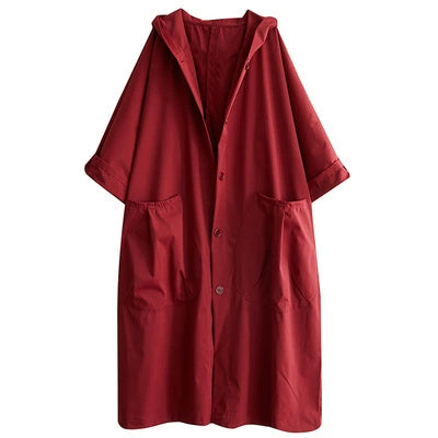 Damparkas - Vattentät - Loose Fit - Huva - Stora klaffickor