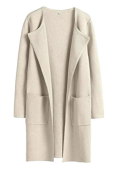 Damekåpe – Avslappet passform – Knelengde – Bred krage – Minimalistisk stil