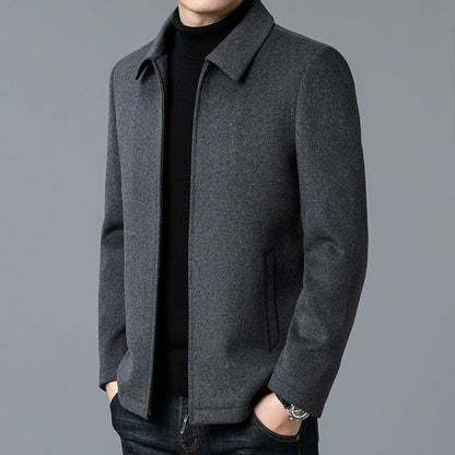 Herrejakke – Smal passform – Strukturert snitt – Glidelåslukking – Elegant stil