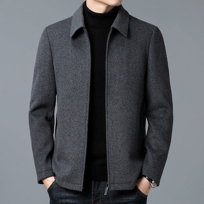 Herrejakke – Smal passform – Strukturert snitt – Glidelåslukking – Elegant stil
