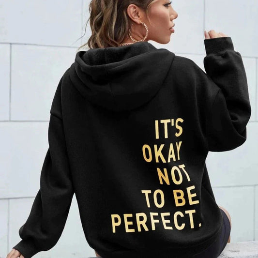 Dam Huvtröja – Oversized Passform – Mjuk Bomullsblandning – Långärmad Casual Stil