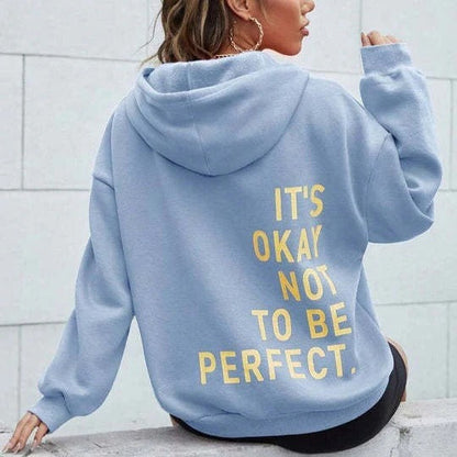 Dam Huvtröja – Oversized Passform – Mjuk Bomullsblandning – Långärmad Casual Stil