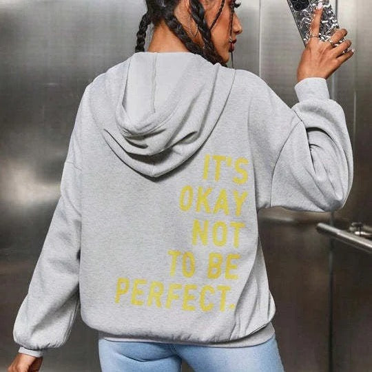 Dam Huvtröja – Oversized Passform – Mjuk Bomullsblandning – Långärmad Casual Stil