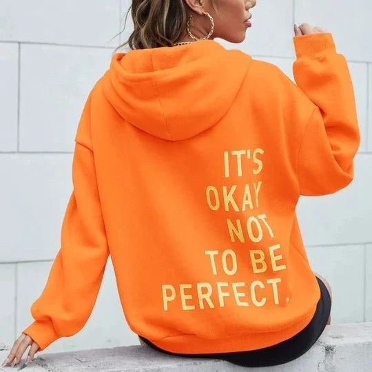 Dam Huvtröja – Oversized Passform – Mjuk Bomullsblandning – Långärmad Casual Stil
