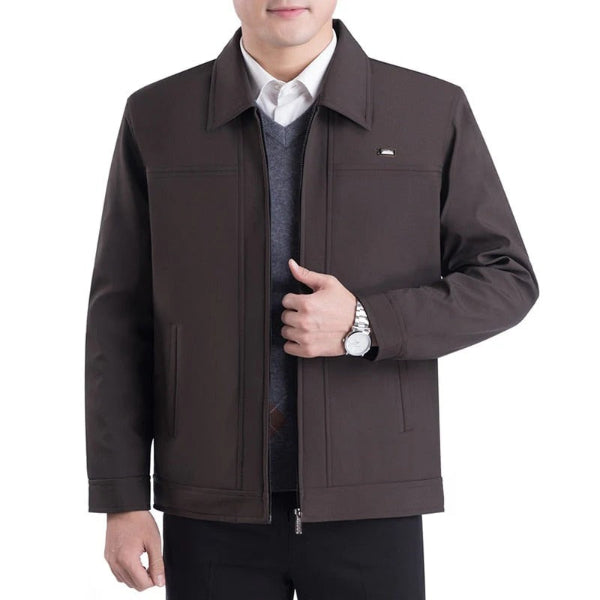 Herrjacka – Regular Fit – Notch Slag – Dold Dragkedja – Business Casual