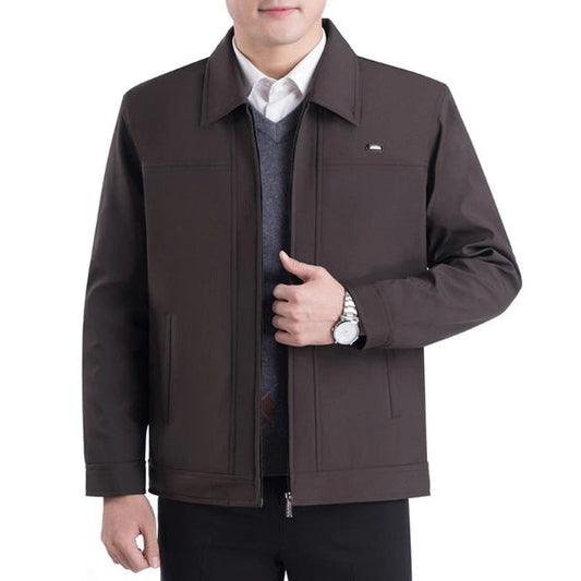 Herrjacka – Regular Fit – Notch Slag – Dold Dragkedja – Business Casual