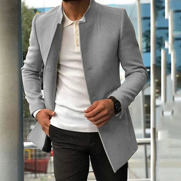Herrjacka – Slim Fit – Ullblandning – Skräddarsydd – Minimalistisk Design