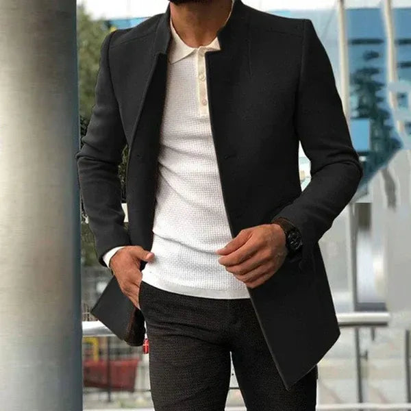 Herrjacka – Slim Fit – Ullblandning – Skräddarsydd – Minimalistisk Design