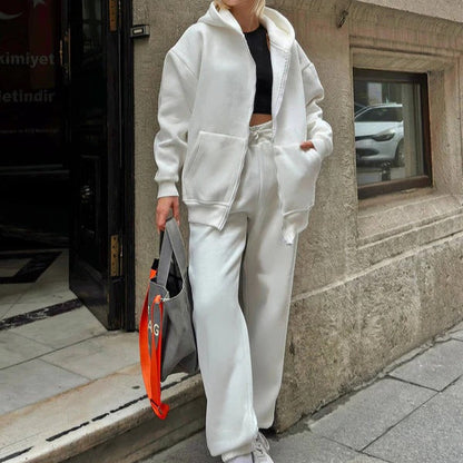 Dam Hoodie Set – Oversized Passform – Mjuk Bomull – Snörhuva – Lounge Stil