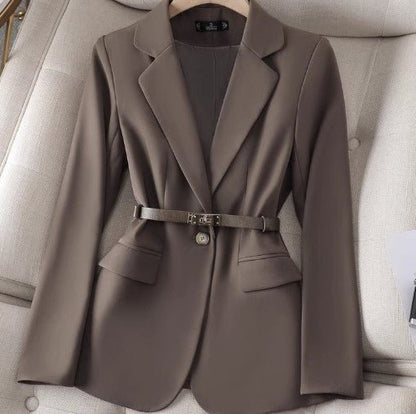 Blazer dam – Skräddarsydd passform – Bälte i midjan – Långa ärmar – Formell stil
