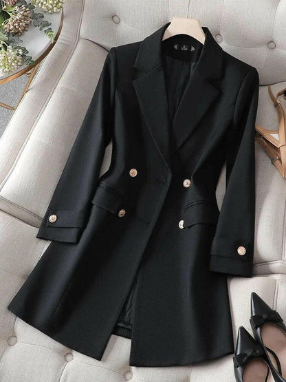 Dam Trenchcoat – Skräddarsydd Passform – Dubbelspränd – Strukturerad Design