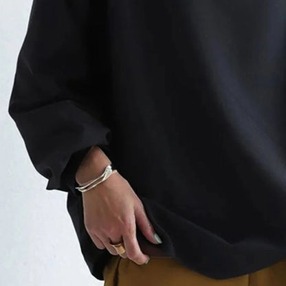 Damskjorta Oversized – Mjuk och Lätt – Båthals – Lösa Ärmar – Bekväm Passform